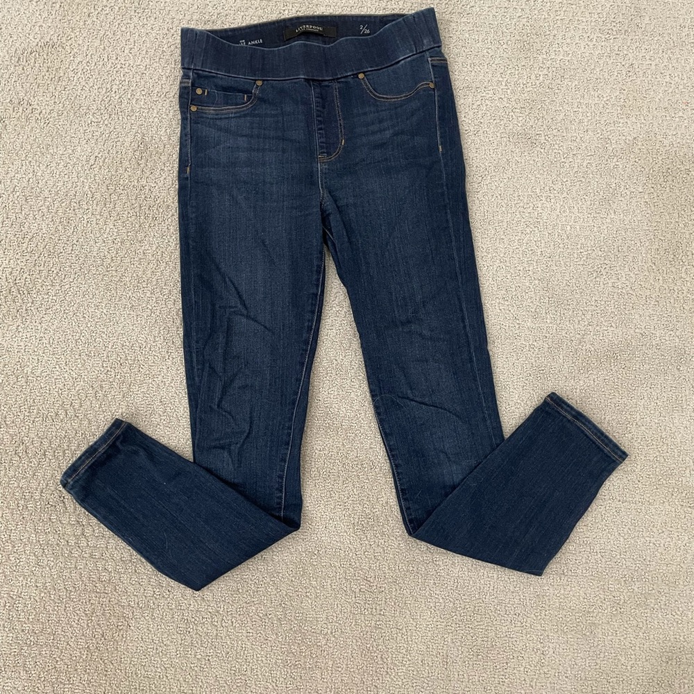 Liverpool High Rise Ankle Pull on Jeans